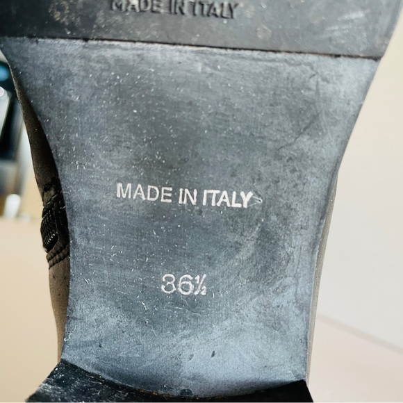 Luca Grossi Fatte a Mano, Knee Height Black Boots, Size 36.5 EU/6 US - Picture 8 of 11